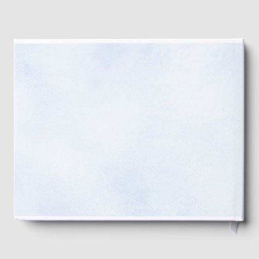 Romantische Rosa Wasserfarben Blumenzehen Blau Gästebuch (Rückseite)