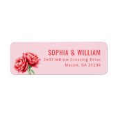 Romantische rosa Wasserfarben-Pfingstrosen (Vorne)