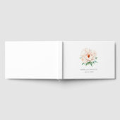 Romantische rosa Wasserfarben-Pfingstrosen Gästebuch (Voll)