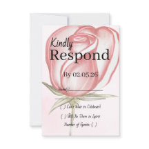 Romantische Rosa Wasserfarben-Rose