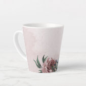 Romantische rosa weiße marineblumen grün milchtasse (Linke Ecke)