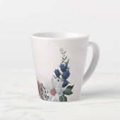 Romantische rosa weiße marineblumen grün milchtasse (Rechte Ecke)