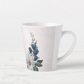 Romantische rosa weiße marineblumen grün milchtasse (Rechts)