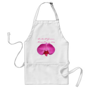 Romantische rosa Wildblume Blütenhochzeit Schürze
