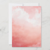 Romantische rosa Wolken Einladung (Rückseite)