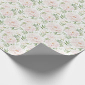 Romantische rosafarbene Blüten Geschenkpapier (Ecke)