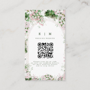 Romantische rosafarbene florale Gartenhochzeit Begleitkarte