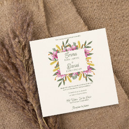 Romantische rosafarbene Lilien-Blumen-Hochzeitsein