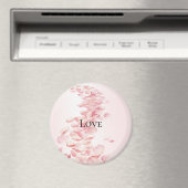 Romantische Rosatolen Magnet (In Situ (Geschirrspüler))