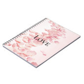 Romantische Rosatolen Notizblock (Linke Seite)