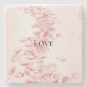 Romantische Rosatolen Steinuntersetzer (Vorderseite)