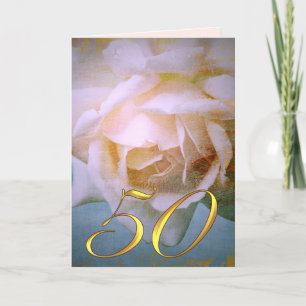 Romantische Rose 50 Text Hochzeitskarte Karte