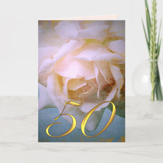 Romantische Rose 50 Text Hochzeitskarte Karte