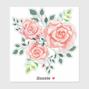Romantische Rose Aufkleber