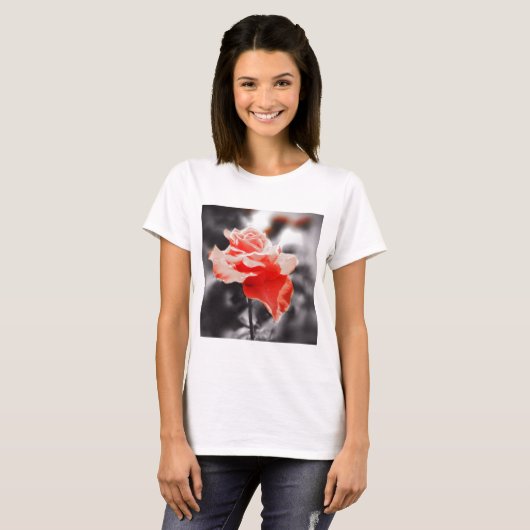 Romantische Rose Blume #2 T-Shirt (Vorne ganz)