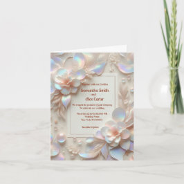 Romantische Rose Blume Hochzeit Einladung