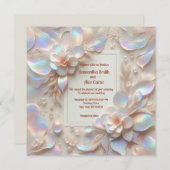 Romantische Rose Blume Hochzeit Einladung Karte (Vorne/Hinten)