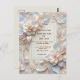 Romantische Rose Blume Hochzeit Postkarte