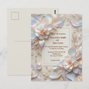 Romantische Rose Blume Hochzeit Postkarte