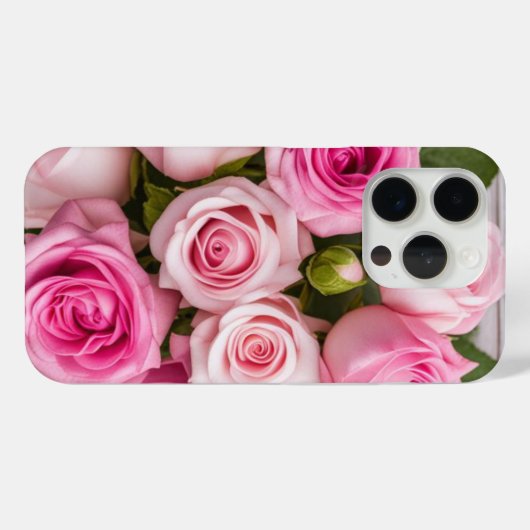 Romantische Rose Blume iPhone Case (Rückseite (Horizontal))