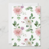 Romantische Rose Blume Kinderdusche Einladung (Rückseite)