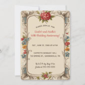 Romantische Rose Blumengarten Einladung (Vorderseite)