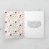 Romantische Rose Blumenkohl Brautparty Dankeskarte (Innenseite)