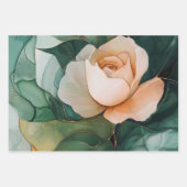 Romantische Rose Blumenkohl Brautparty Geschenkpapier Set (Vorderseite 3)