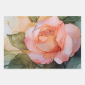 Romantische Rose Blumenkohl Brautparty Geschenkpapier Set (Vorderseite)