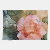 Romantische Rose Blumenkohl Brautparty Geschirrtuch (Horizontal)