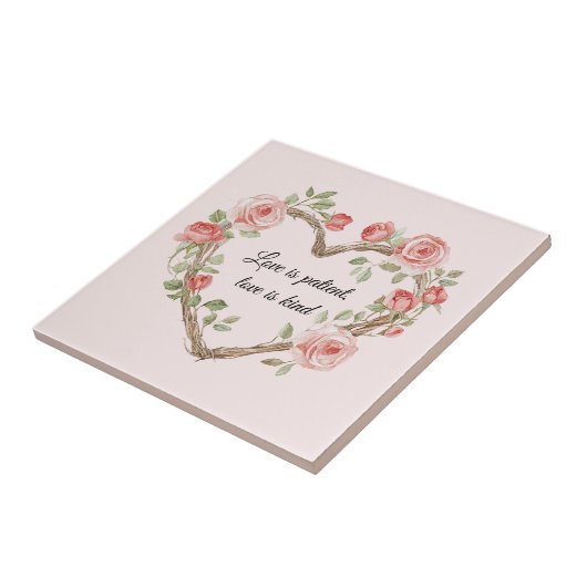 Romantische Rose Blumenkohl Liebe Fliese (Seite)