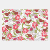 Romantische Rose Blumenmuster Mix Valentines Muste Geschenkpapier Set (Vorderseite)