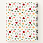 Romantische Rose Blumenrezepte Notizblock (Rückseite)