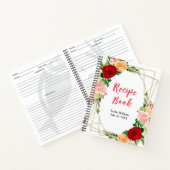 Romantische Rose Blumenrezepte Notizblock (Innenseite)