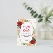 Romantische Rose Blumenspulenduschmaschine Windels Begleitkarte (Stehend Vorderseite)