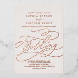 Romantische Rose | Blush Blüh Wedding Folieneinladung