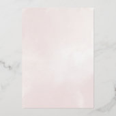 Romantische Rose Blush Garden 2 mit Rose Gold Folieneinladung (Rückseite)