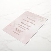 Romantische Rose Blush Garden 2 mit Rose Gold Folieneinladung (Gedreht)