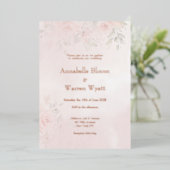 Romantische Rose Blush Garden 2 mit Rose Gold Folieneinladung (Stehend vorne)