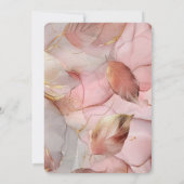 Romantische Rose Blush Pink Gold Leaf Brautparty Einladung (Rückseite)