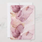 Romantische Rose Blush Pink Gold Leaf Geburtstag Einladung (Rückseite)