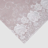Romantische Rose Blush Pink White Lace Floral Wedd Seidenpapier (Ausschnitt)