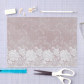 Romantische Rose Blush Pink White Lace Floral Wedd Seidenpapier (Handwerk)