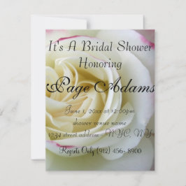 Romantische Rose Blüten Brautdusche Einladung