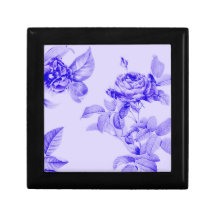 Romantische Rose Botanische Blume Lavender Blue