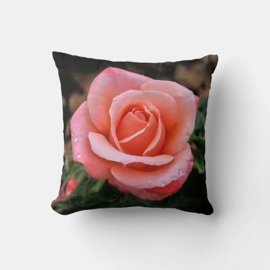 Romantische Rose Botanische Kunst Kissen (Vorderseite)