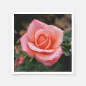 Romantische Rose Botanische Kunst Serviette (Vorderseite)