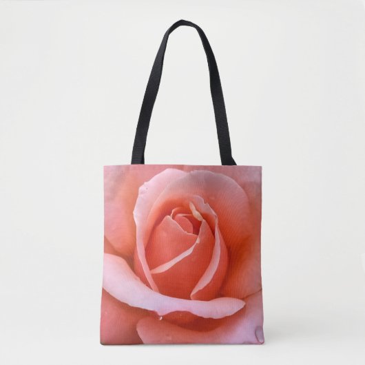 Romantische Rose Botanische Kunst Tasche (Vorderseite)
