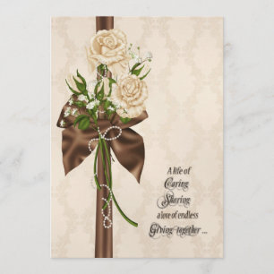Romantische Rose Bouquet Einladung
