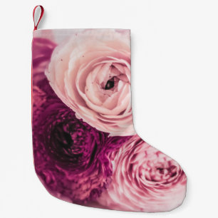 Romantische Rose Bouquet: Vintages Branding. Kleiner Weihnachtsstrumpf